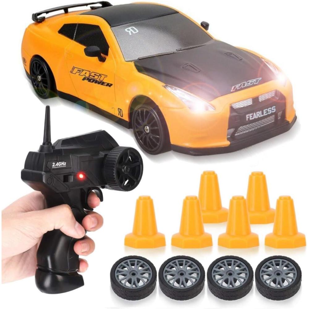 imageLiberty Imports RC Drift Car 124 24GHz 4WD Remote Control Sport Racing OnRoad Vehicle with LED Light Batteries and Drift Tires Style 7Style 6