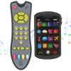 imageLiberty Imports 2 Pack My First TV Remote Control and Mobile Smartphone Kids Musical Toy Bundle Set  Realistic Music Learning Remote Phone Pretend Playset with Lights and Sounds