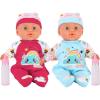 imageLiberty Imports 2 Pack Twin Baby Dolls Playset  12quot Realistic Soft Body Talking Newborn Boy ampamp Girl Toy Dolls with Magic Milk Bottles Accessories for Kids Imaginative Pretend Play Nursing