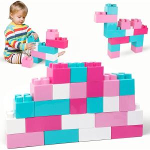 Liberty Imports 24 PCS Giant Building Blocks Starter Set for Toddlers, Plastic Large Building Blocks for Kids Creative Play, Big Stacking Bricks for Children, Kids (Primary Colors)(Pastel Colors)