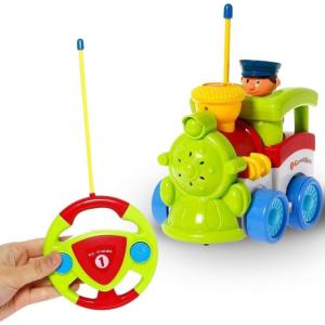 Liberty Imports My First Cartoon RC Remote Control Cars for Toddlers Ages 1-3, Radio Control Toy for Baby, Kids 18 Months+ (Train)(Train)