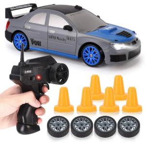Liberty Imports RC Drift Car 1/24 2.4GHz 4WD Remote Control Sport Racing On-Road Vehicle with LED Light, Batteries and Drift Tires (Style 7)(Style 1)