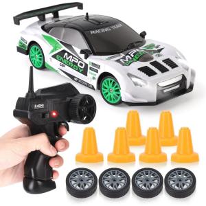 Liberty Imports RC Drift Car 1/24 2.4GHz 4WD Remote Control Sport Racing On-Road Vehicle with LED Light, Batteries and Drift Tires (Style 7)(Style 2)