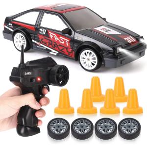 Liberty Imports RC Drift Car 1/24 2.4GHz 4WD Remote Control Sport Racing On-Road Vehicle with LED Light, Batteries and Drift Tires (Style 7)(Style 4)