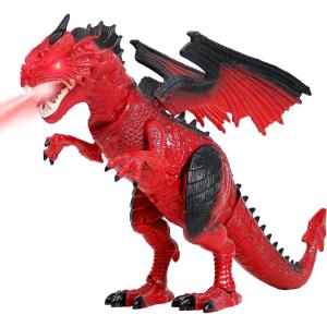 Liberty Imports Remote Control Dinosaur Toys for Kids, RC Velociraptor Robot Toys 2.4Ghz Walking Large Electronic Pet Robo Dino with Lights and Roaring Sound for Boys Girls(Walking Dragon)