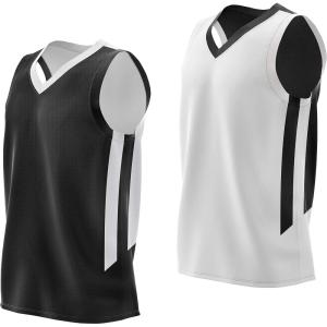 Liberty Imports Reversible Men’s Mesh Athletic Basketball Jersey Single for Team Scrimmage(Black/White)