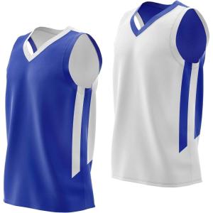 Liberty Imports Reversible Men’s Mesh Athletic Basketball Jersey Single for Team Scrimmage(Blue/White)