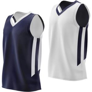 Liberty Imports Reversible Men’s Mesh Athletic Basketball Jersey Single for Team Scrimmage(Navy/White)