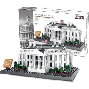 Liberty Imports White House Building Blocks Set, 770 Pieces Washington D.C. White House Famous Landmark Series – Architecture Bricks Toy Model for Kids and Adults
