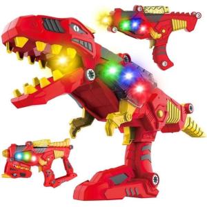 Take Apart Toy Vehicles with Electric Power Drill, Sounds & Lights – Build Your Own STEM Construction Kits for Kids Ages 3-5 (Race Car)(T-Rex Blaster)