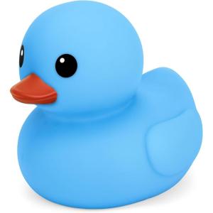 XL Jumbo Large Rubber Duck Bath Toy – No Hole Giant Duck, Waterproof Big Duckie Baby Shower Water Toy Without Hole for Kids Home, Decor, Party Gift 8-Inches (Yellow)(Blue)