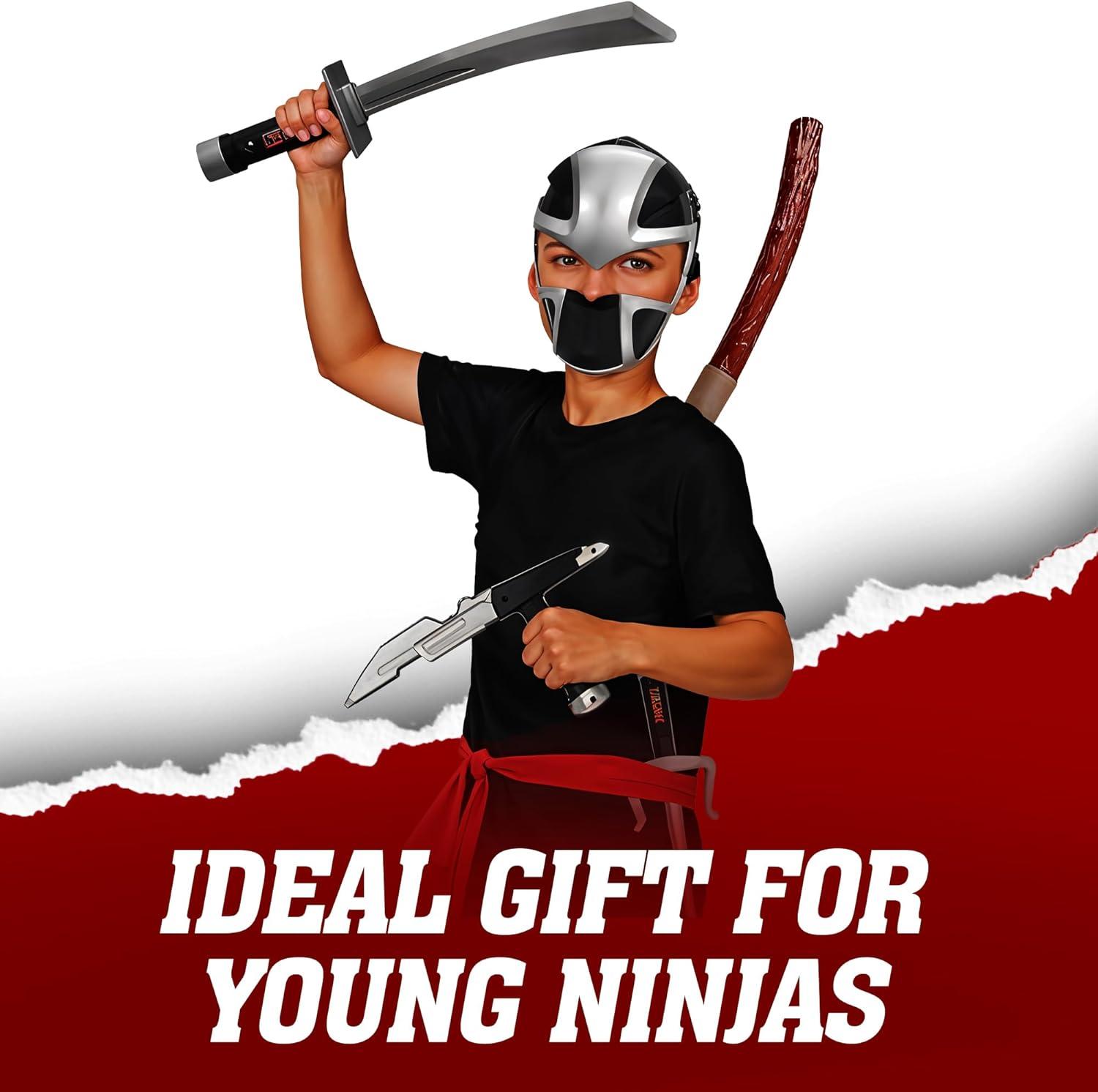 imageLiberty Imports Ninja Warrior Toy Weapons Role Playset Kids Pretend Play Dress Up Battles Costume AccessoriesSet 2