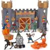 imageLiberty Imports Medieval Castle Kingdom Knights Action Figure Toy Army Playset with Castle Figurines Catapult and Acessories Kids Playset in Storage Bucket