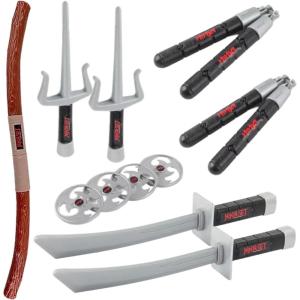 Liberty Imports Ninja Warrior Toy Weapons Role Playset Kids Pretend Play Dress Up Battles Costume Accessories(Set 1)