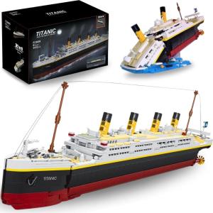 Liberty Imports Titanic Model Building Blocks Set, 2022 Pieces Bricks Collectible Titanic Replica, 2-in-1 Display Mode – Compatible with Major Brands