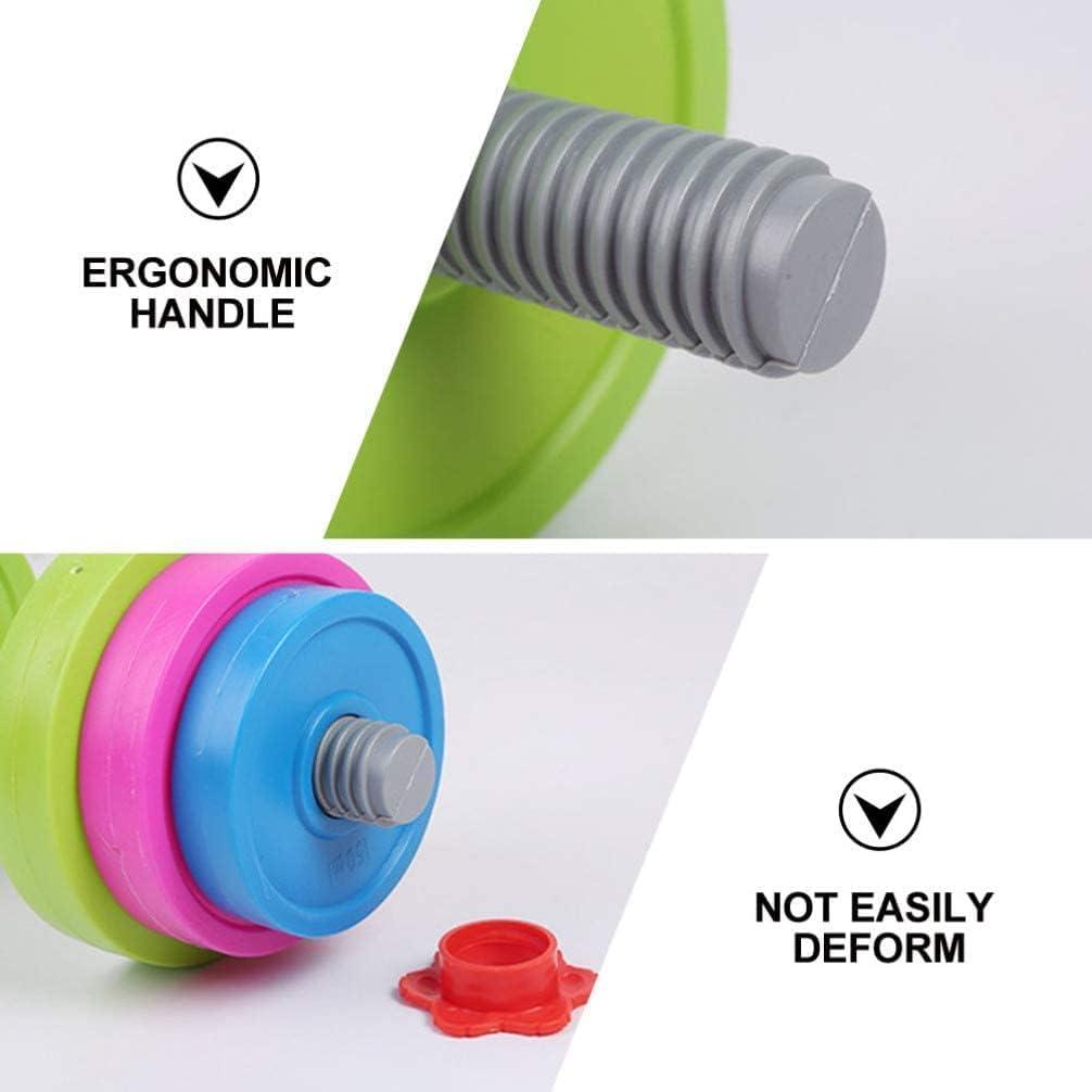 imageKids Workout Dumbbell Weights Set  Toddler Toy Gym Equipment for Pretend Play Lifting Exercise ampamp Fitness  Adjustable Fill with Sand or Water2 Pack