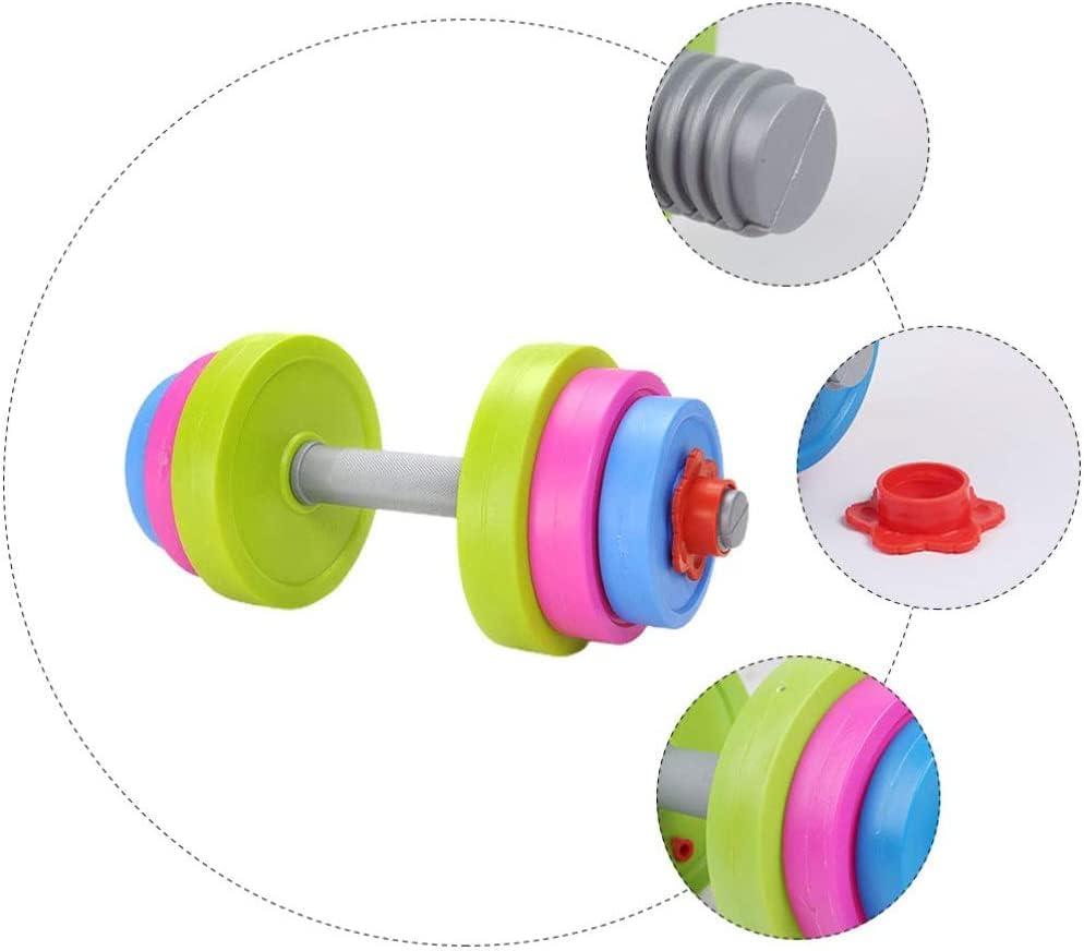 imageKids Workout Dumbbell Weights Set  Toddler Toy Gym Equipment for Pretend Play Lifting Exercise ampamp Fitness  Adjustable Fill with Sand or Water2 Pack