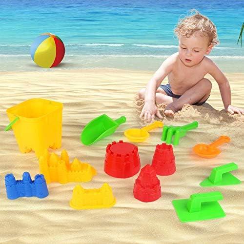 imageLiberty Imports 15Piece Sand Castle Building Kit  Ultimate Beach Toy Set with Large Bucket Rake Shovels Molds and More  Ideal for Kids Sand Play Beach Fun and Outdoor Activities
