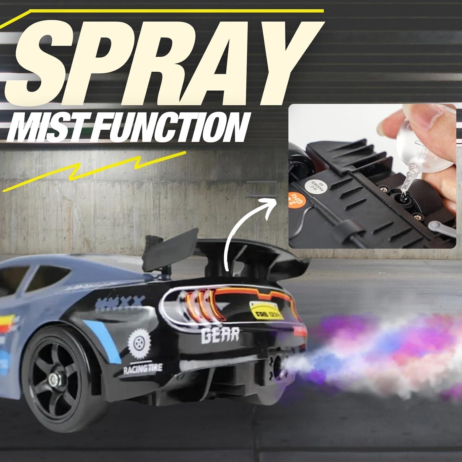 imageLiberty Imports RC Drift Car 116 24GHz 4WD Remote Control Sport Racing OnRoad Vehicle with LED Light Batteries and Drift Tires RedSilver