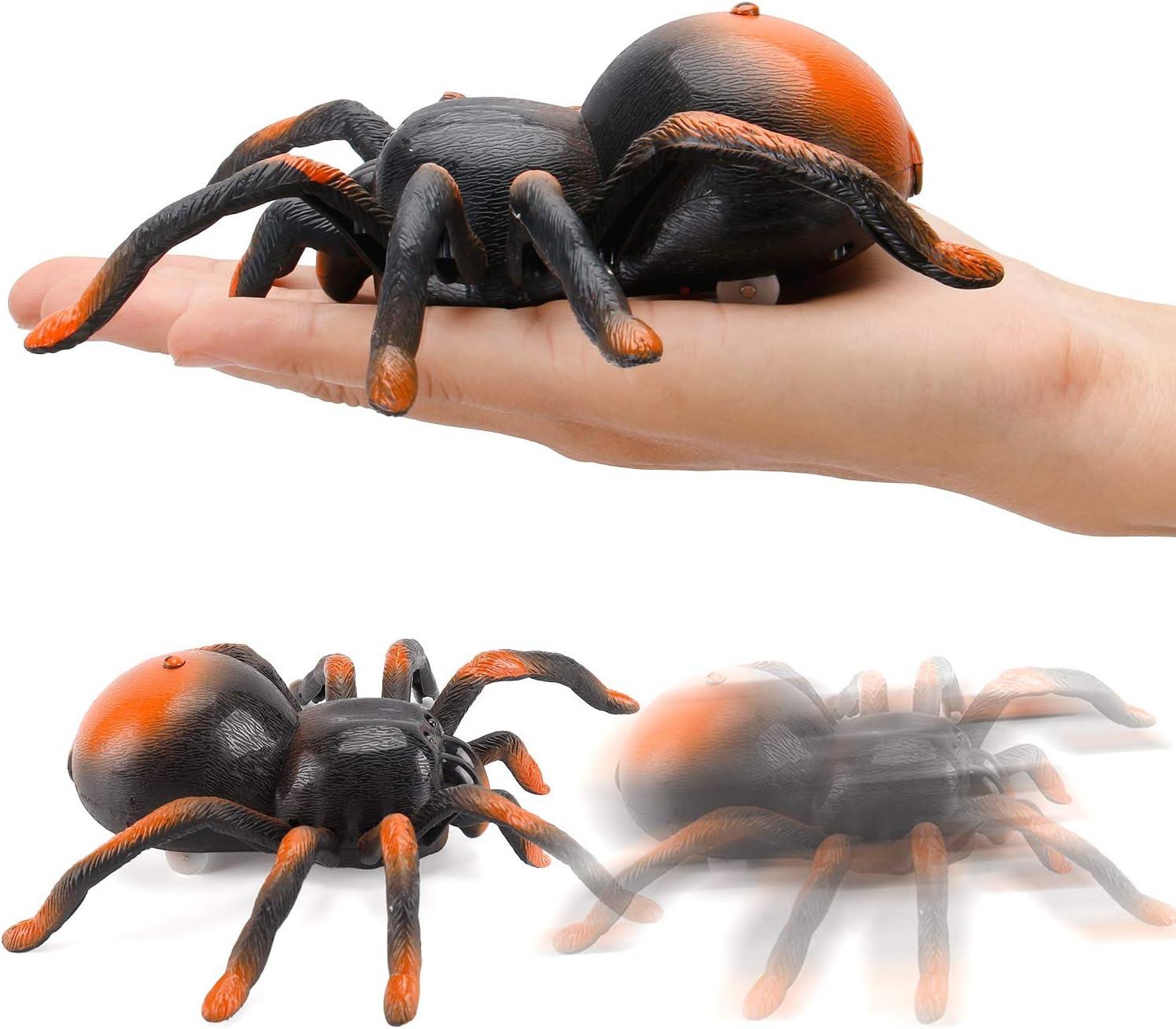 imageLiberty Imports RC Moving Tarantula Spider  Kids Wireless Remote Control Toy Great for Pranks and Halloween Decorations Realistic Scurrying Movement Glowing LED Eyes