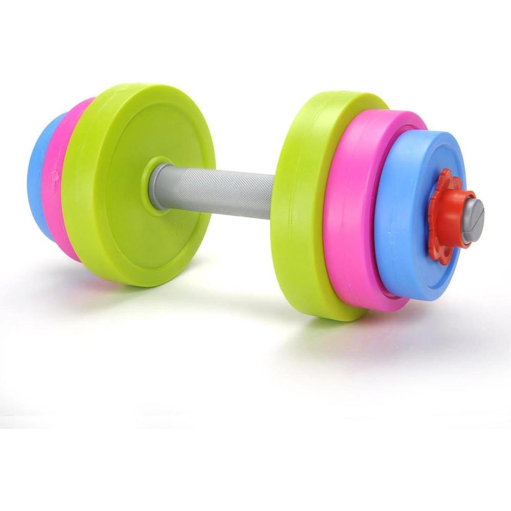 imageKids Workout Dumbbell Weights Set  Toddler Toy Gym Equipment for Pretend Play Lifting Exercise ampamp Fitness  Adjustable Fill with Sand or Water1 Pack