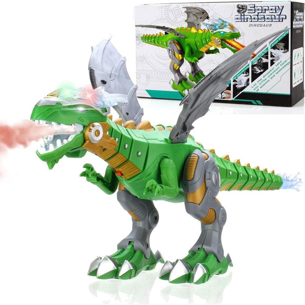 imageLiberty Imports Mist Spraying Robot Dragon Toy  Walking Dinosaur Fire Breathing Water Spray with Lights ampamp Realistic Sounds Assorted Color