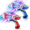 image2 Pack Electric Toy Space Guns Red ampamp Blue Space Ranger Blaster Pistols for Kids Pretend Play with Flashing LED Lights and Blasting Laser FX Sound Effects