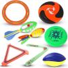 image8in1 Sports Combo Play Set  Ultimate Outdoor Family Backyard Games with Foam Football Flying Discs Aero Rings Boomerang Whistling Missiles  Throw ampamp Catch Fun Activities for Kids
