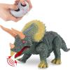 imageLiberty Imports Kids RC Triceratops LED Infrared Remote Control Toy Remote Control Dinosaur with Realistic Roaring Sounds ampamp Lights Battery Operated Moving Dino RobotTriceratops