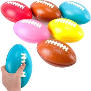 Liberty Imports 6 Pack: Foam Footballs 7.5″, Easy Grip Soft Toddler Football for Kids Practice Training, Yard Game, Indoor Outdoor Sports Games