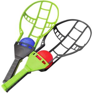 Liberty Imports Trackball Sport Chuck and Catch Ball – 2 Player Lacrosse Racket Toy Classic Backyard Game Set Outdoor Play for Kids & Adults (2 Pack)(2 Pack)