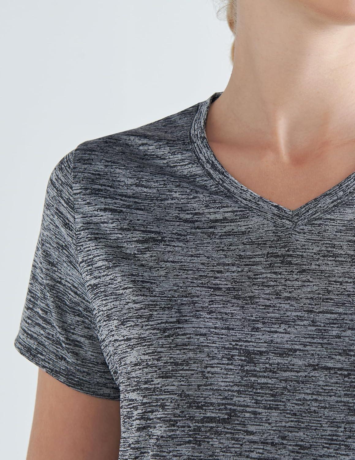 image5 Pack Womens Dry Fit Short Sleeve T Shirts Athletic Workout Tee Tops for Gym Yoga RunningPinkLavenderBaby BlueGrayBlack