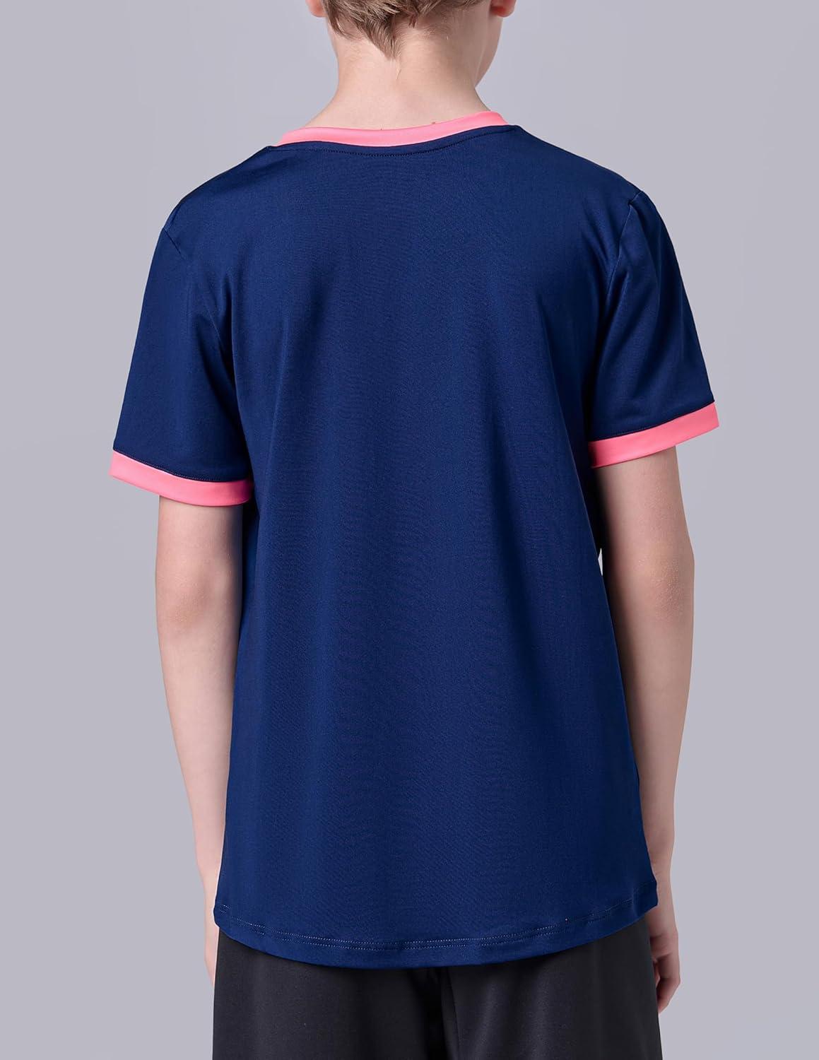 image2 Pack Boys Soccer Jerseys Dry Fit Athletic Short Sleeve TShirts for Youth Kids Performance Tops ActivewearYellowNavy