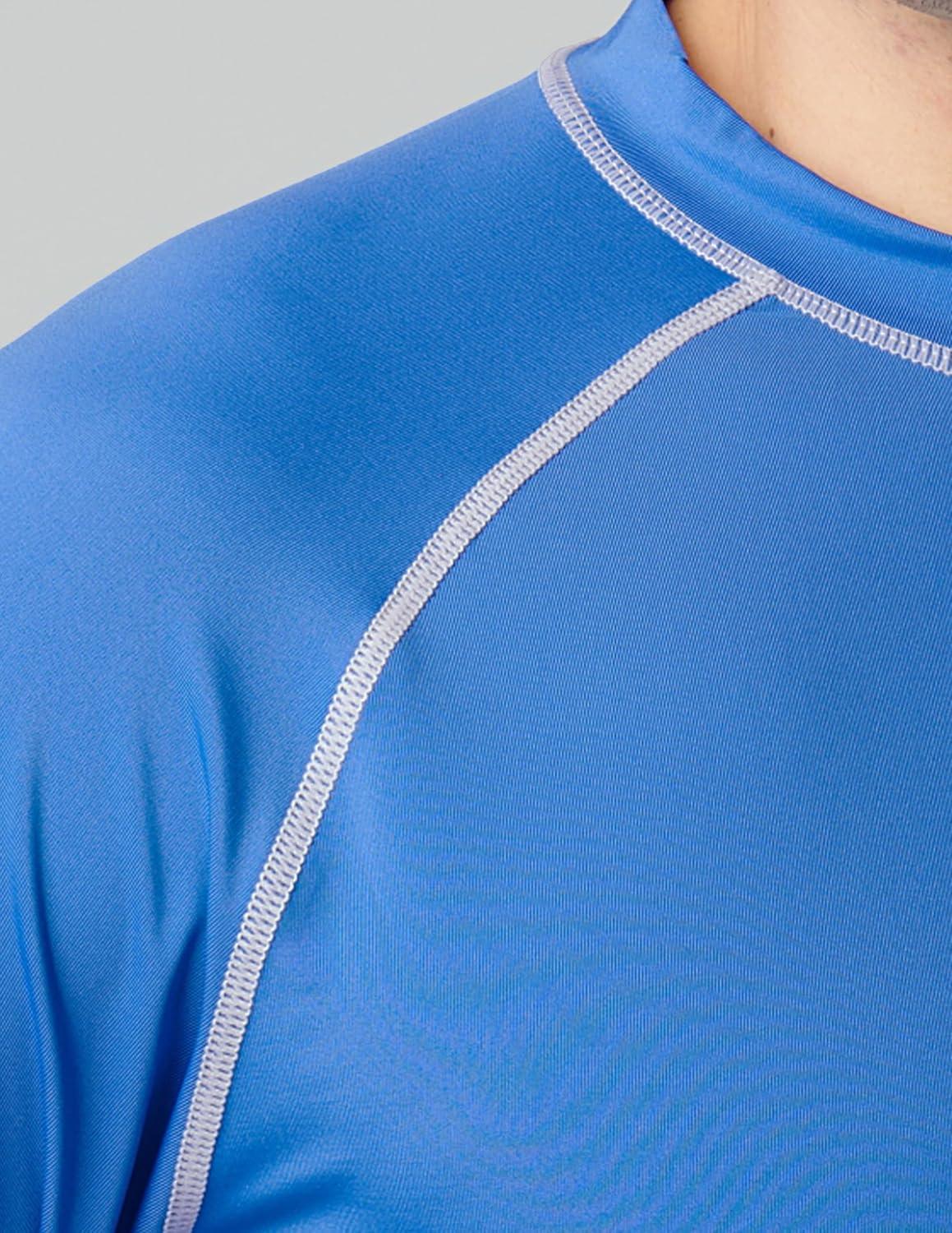 image2 Pack Mens Sun Protection Long Sleeve Swim Shirts UPF 50 Loose Fit Rash Guards Fishing Quick Dry ClothingBlueWhite