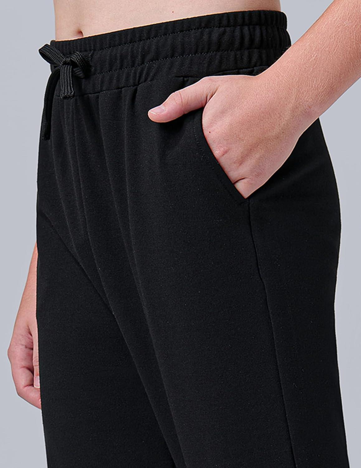 image3 Pack Boys Lightweight Jogger Pants Youth Athletic Sweatpants Kids Toddlers Clothes ApparelBlack