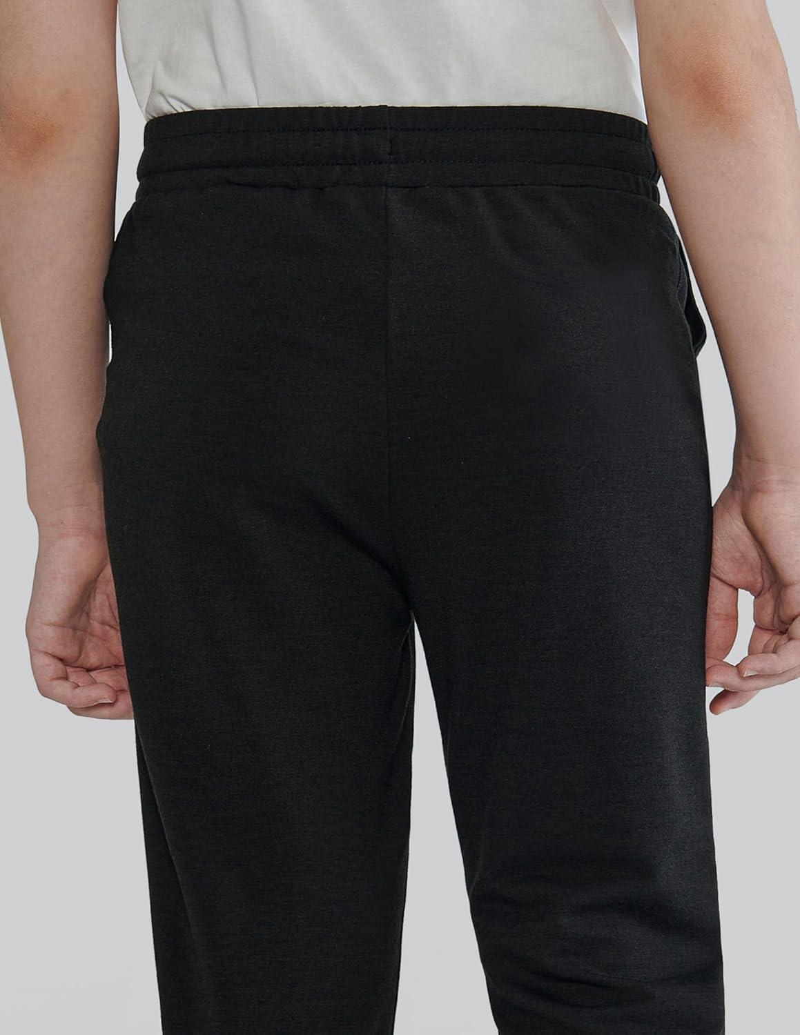 image3 Pack Boys Lightweight Jogger Pants Youth Athletic Sweatpants Kids Toddlers Clothes ApparelGrayNavyBlack