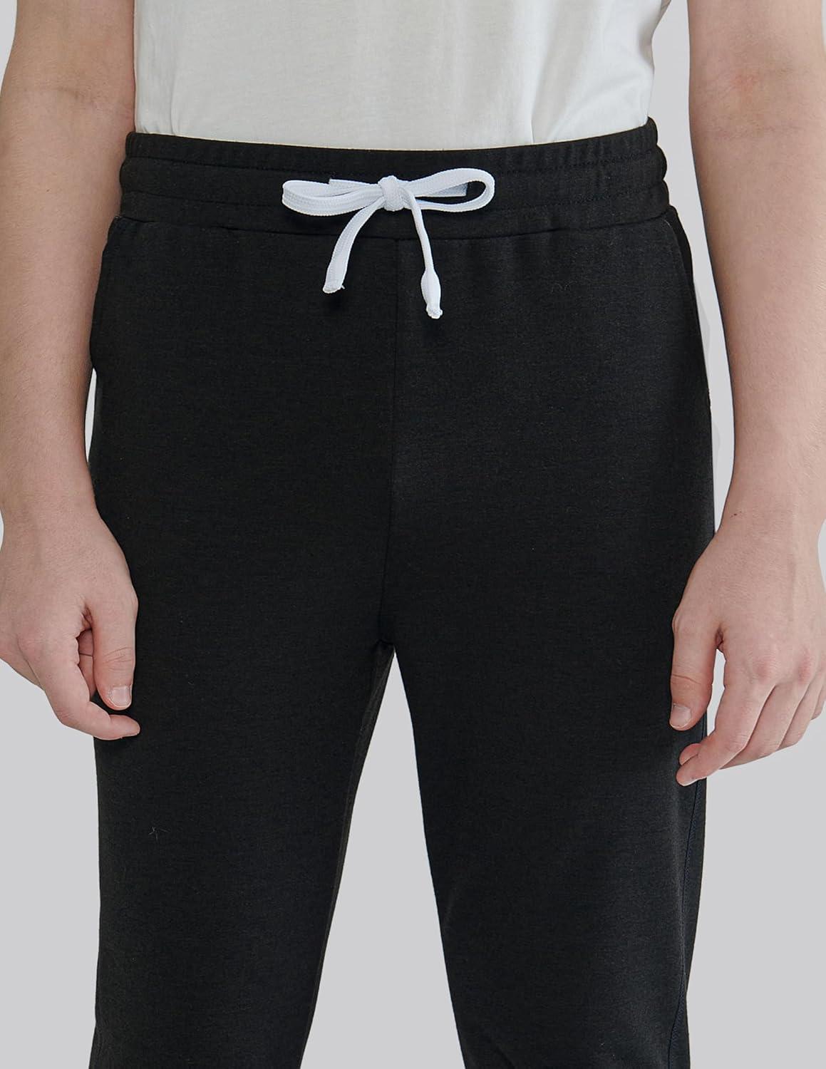 image3 Pack Boys Lightweight Jogger Pants Youth Athletic Sweatpants Kids Toddlers Clothes ApparelGrayNavyBlack