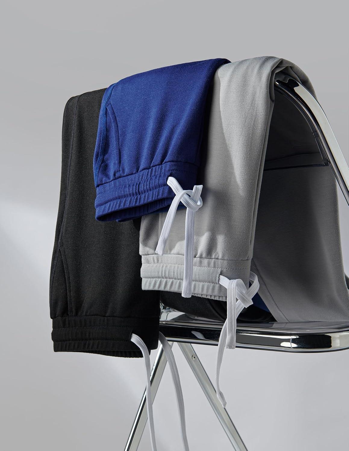 image3 Pack Boys Lightweight Jogger Pants Youth Athletic Sweatpants Kids Toddlers Clothes ApparelGrayNavyBlack