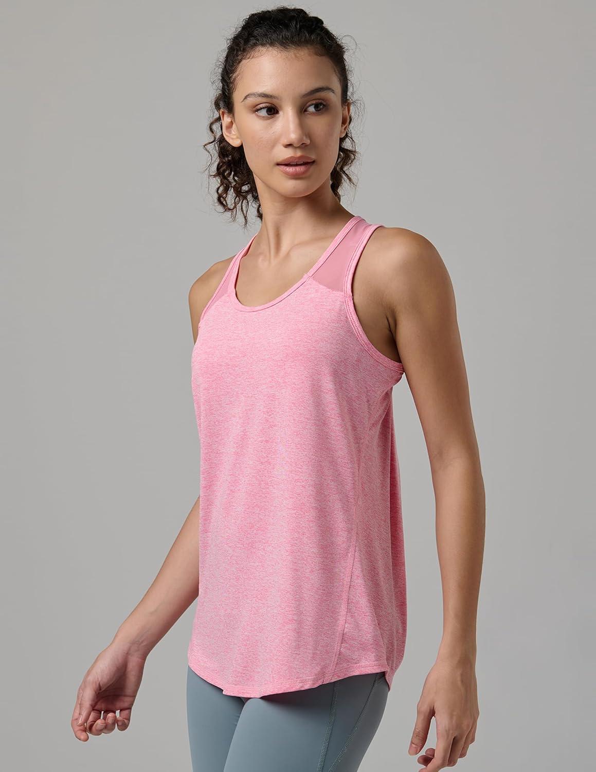 image5 Pack Womens Workout Tops Athletic Racerback Tank Tops for Women Mesh Sleeveless Shirts Yoga for Gym RunningGrayBluePinkPurpleLavenderBlack