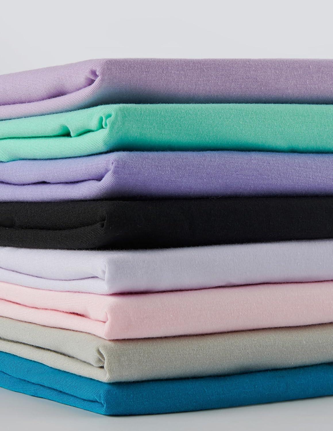 imageLiberty Pro 2Pack Girls Loose Fit Long Sleeve Tunic Tops with Pockets and Thumb Holes Casual T Shirts for Tween KidsMintOrchid