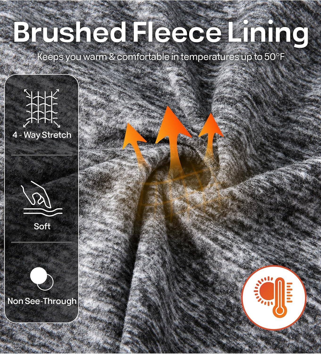 imageLiberty Pro 3Pack Thermal Fleece Active Long Sleeve Shirts for Men Athletic Crewneck Pullover SweatshirtsNavyBlackDark Gray