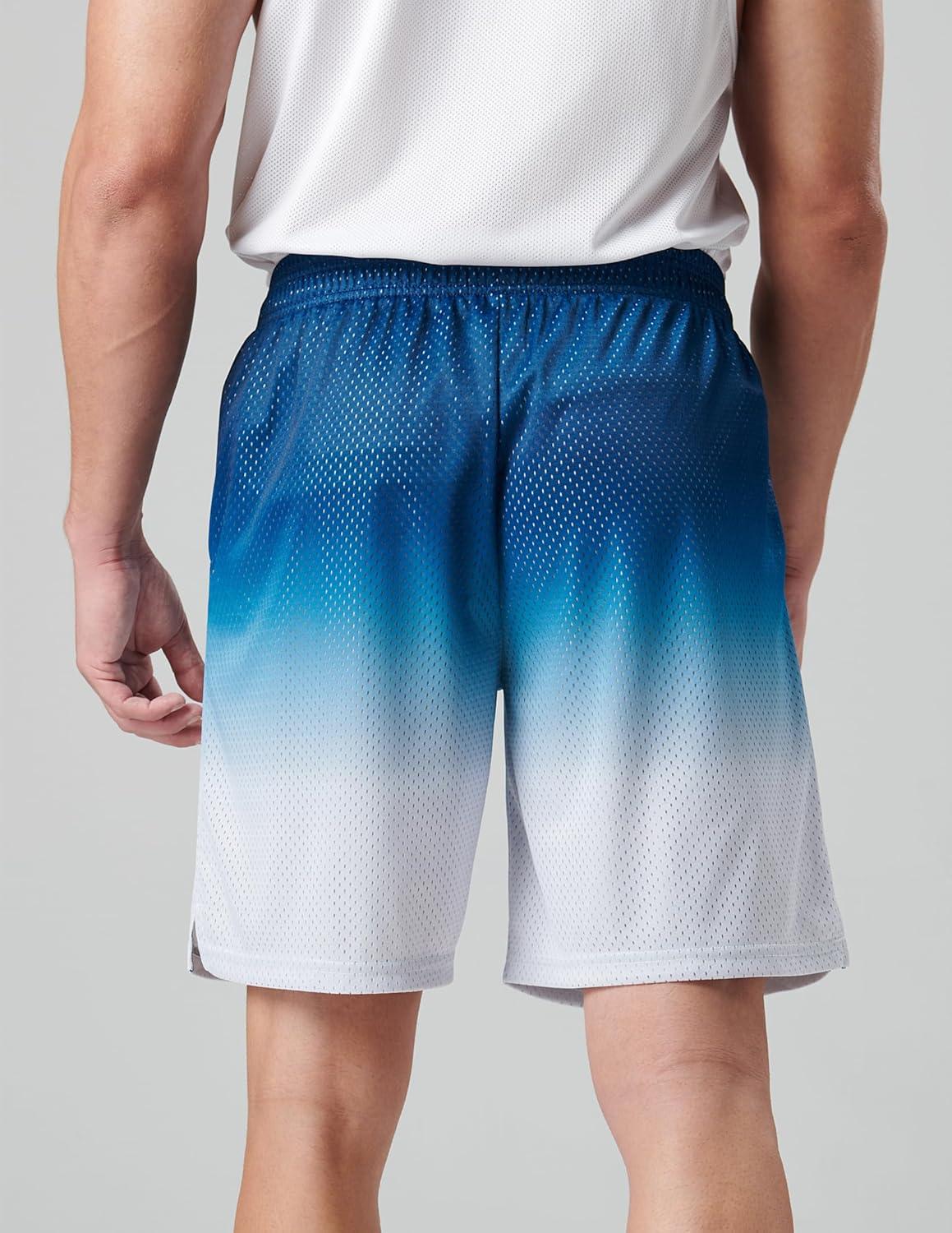 imageLiberty Pro 5 Pack Mens Athletic Shorts 9quot Mesh Basketball Shorts Men Active Gym Shorts with PocketsGradient GrayBlueRedNavyBlack