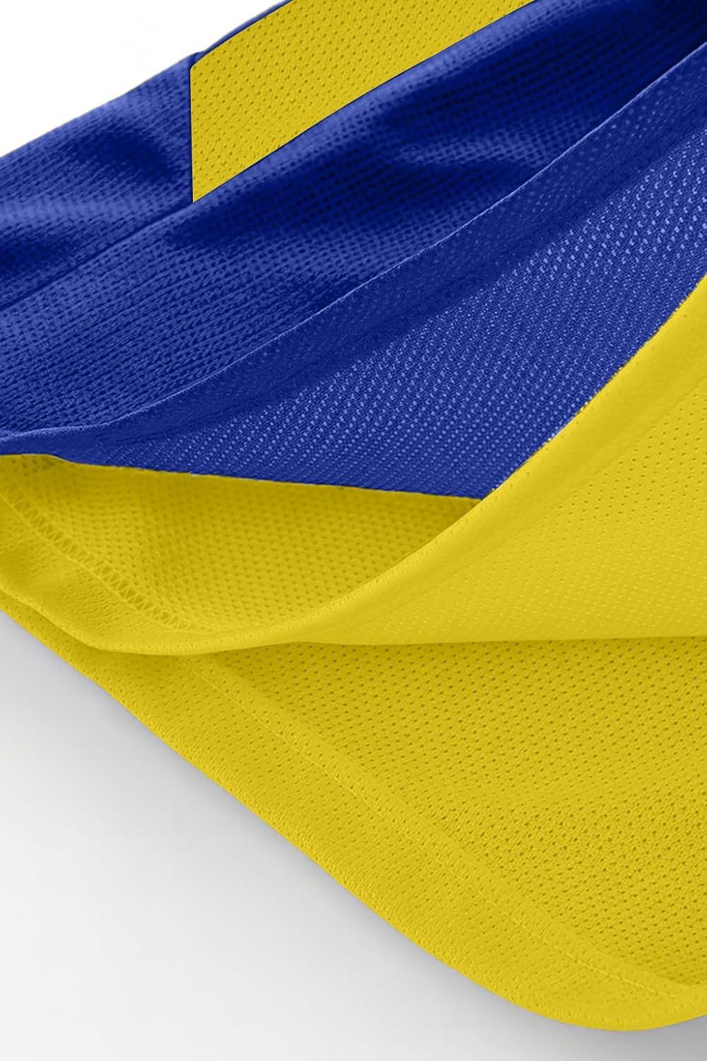 imageYouth Boys Reversible Mesh Performance Athletic Basketball Jerseys Blank Team Uniforms for Sports ScrimmageBlueYellow