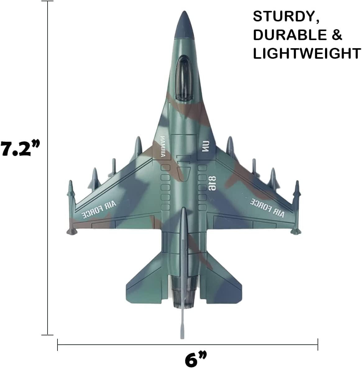 imageDiecast Fighter Jet Toy Military Falcon Replica Model 1400 Scale Airplane Pullback Metal Alloy Aircraft Vehicle with Flashing Lights and Sound