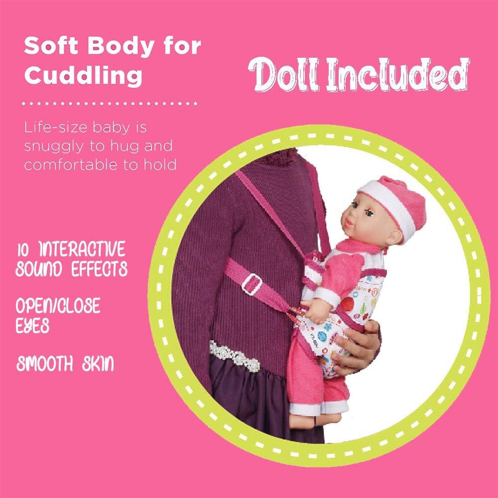 imageLiberty Imports 5in1 Deluxe Newborn Baby Doll Stroller Nursery Playset with Play Mat Playard Baby Carrier and Travel Bag Doll Included