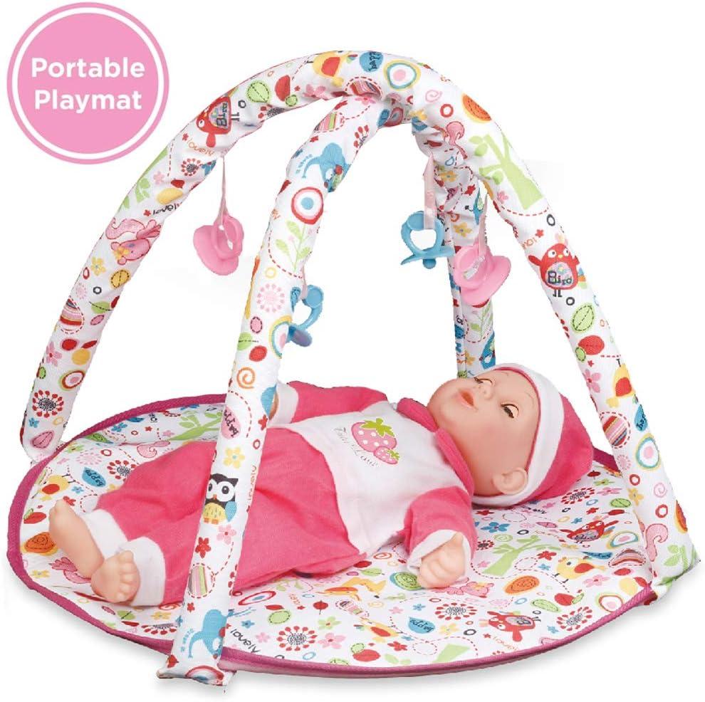 imageLiberty Imports 5in1 Deluxe Newborn Baby Doll Stroller Nursery Playset with Play Mat Playard Baby Carrier and Travel Bag Doll Included