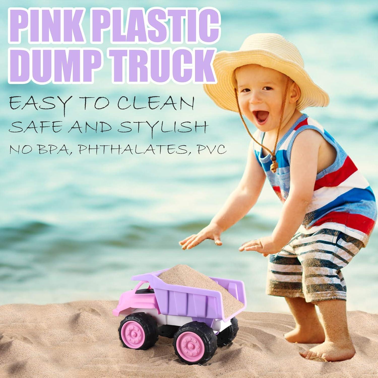 imageLiberty Imports Big Plastic Dump Truck in Pink Color for Toddlers and Girls Large Tilting Dumper Free Play Toy Vehicle for Kids Indoor and Outdoor Imaginative Play