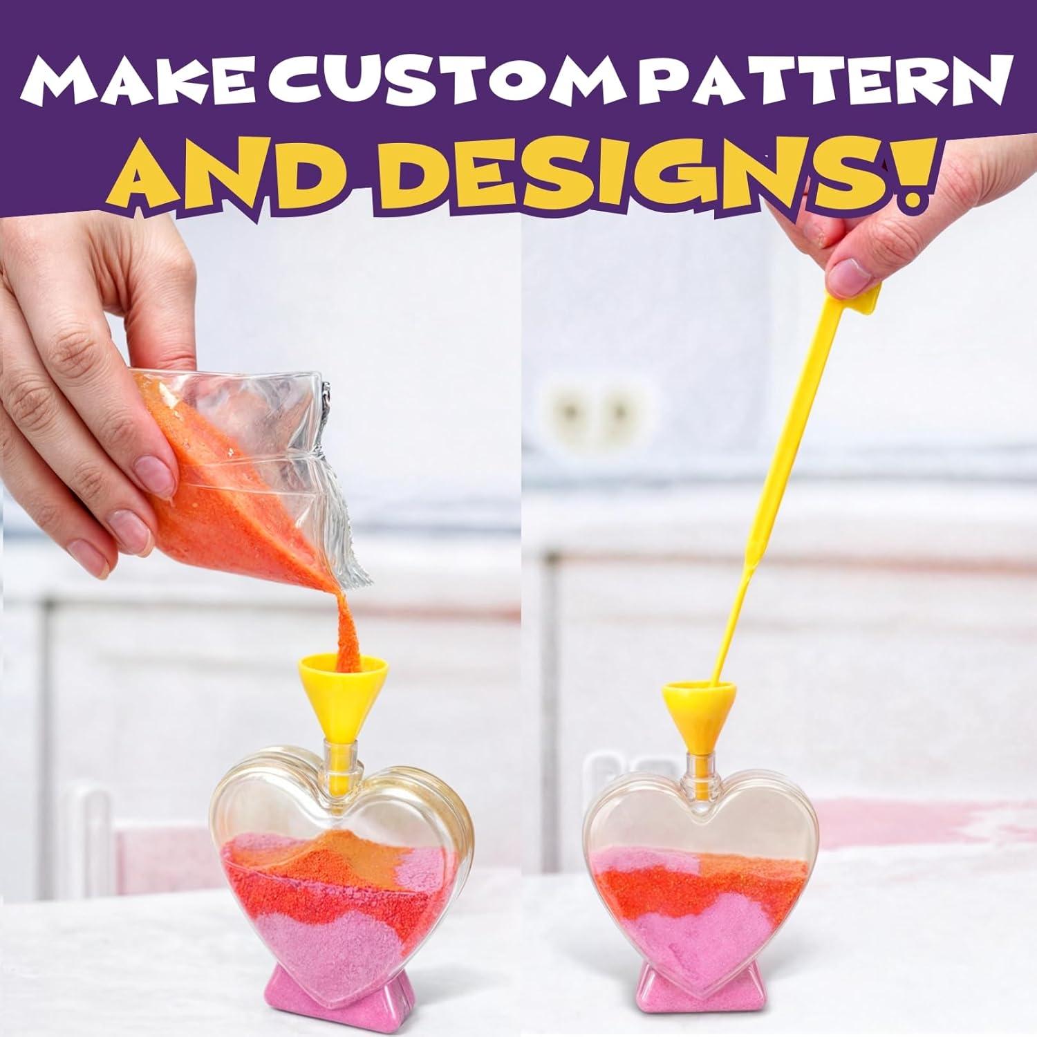 imageLiberty Imports Sand Art Kits for Kids Create Your Own Colored Sand Art Includes Bottles Funnels Sticks Bags of Sand for Arts and Crafts Schools Birthday Party Favors Bulk 12 Pack12 Pack