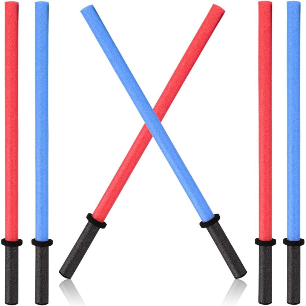 image29Inch Pool Noodles Foam Saber Toy Light Swords  Kids Bulk Party Favors  Ideal for Pools Backyard Summer Outdoors Play 6 Pack6 Pack