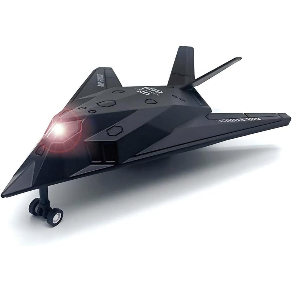 imageDiecast Stealth Fighter Jet Metal Military Airplane Toy  1400 Scale Alloy Model Tactical Aircraft with Pullback Action Lights and Sound